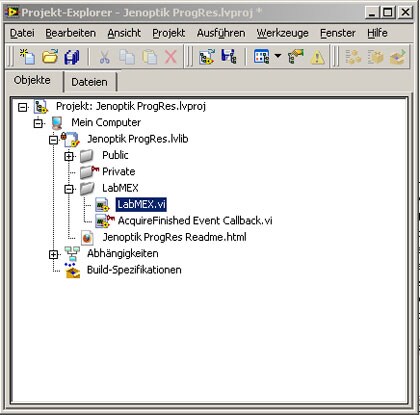 Jenoptik–LabView-Projekts Jenoptik–LabView-Projekt