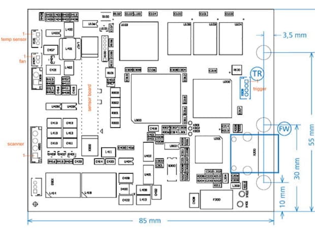 Controlboard eines Jenoptik Imaging Modules