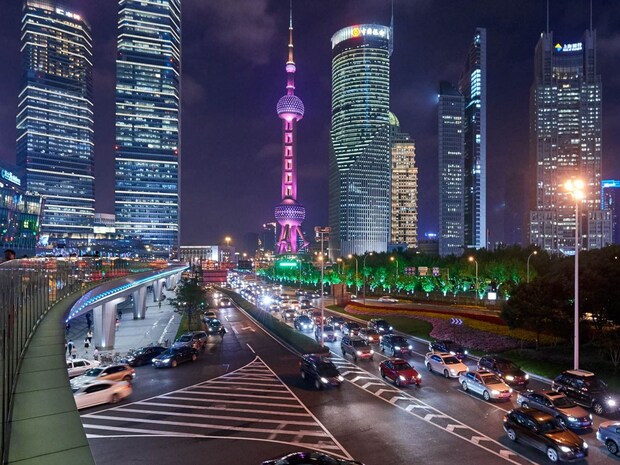 Shanghai cityscape at night