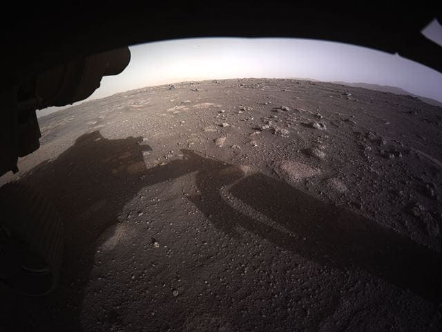 First high-resolution, color image to be sent back by the Hazcams 