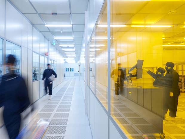 Reinraumflur in Dresden